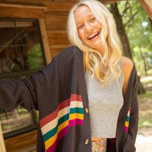 Natural Life Striped Cardigan (NWT)